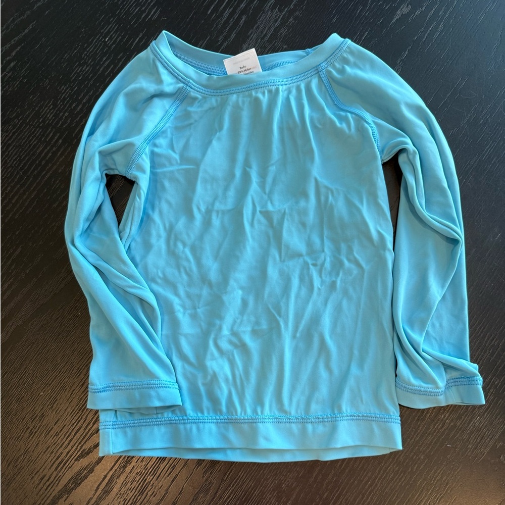 Hanna Andersson Sky Blue Long Sleeve Swim Shirt